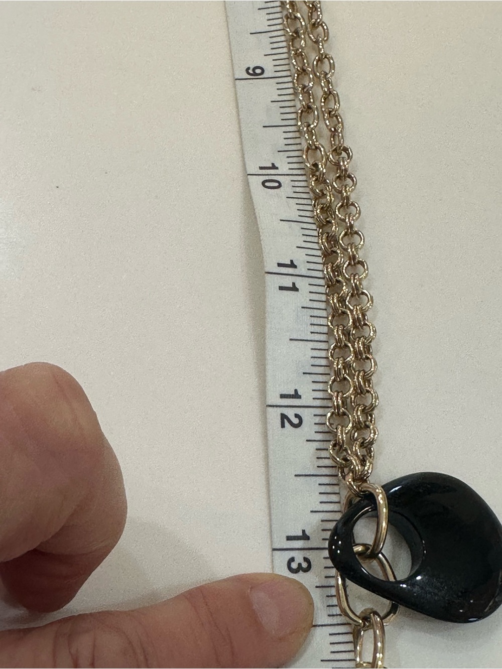 Liz Claiborne Tortoise & Black Resin Multi-Pendant Statement Necklace Gold Tone - Picture 11 of 14